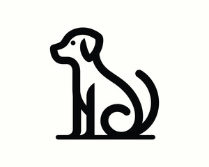 Creative Minimal Dog Logo Design for Pet Industry
