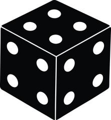 dice showing six on white background  .eps