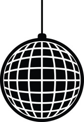 disco ball hanging on white background  .eps