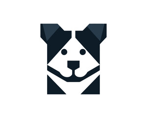 Abstract Minimal Dog Logo for Modern Branding