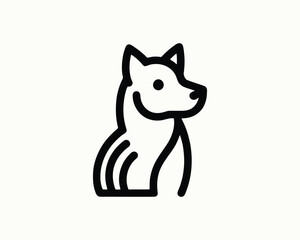 Dog Face Outline Logo for Professional Branding
