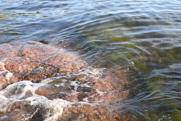 Rocky beach in the archipelago in Finland in summer