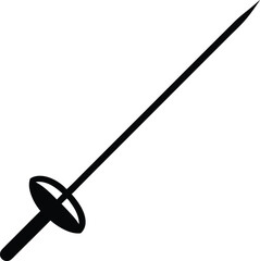 fencing sword on white background  