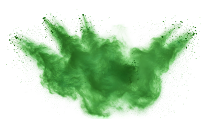 A green cloud like formation with a grainy texture floating against a black background in an abstract style