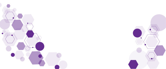 Vector hexagons pattern. Geometric abstract background with simple hexagonal elements. Medical, technology or science design