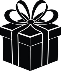 gift box with ribbon on white background  