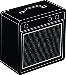 guitar amp on white background 