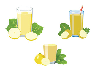 vector illustration of a turkish drink Şalgam Suyu (Fermented Turnip Juice)