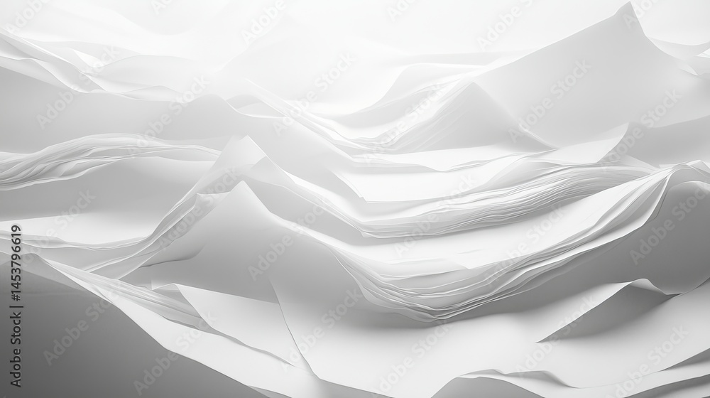 Aufkleber abstract white paper texture background design image art fold wave grey soft light shade style clean