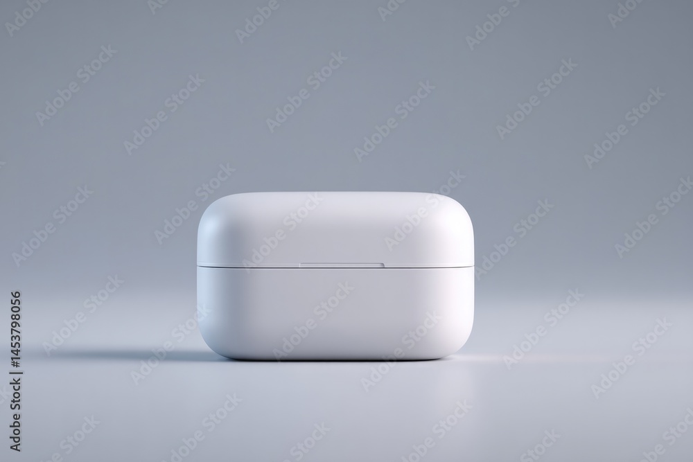Poster showcase clean and minimalistic 3d printed gadget isolated on monochrome surface