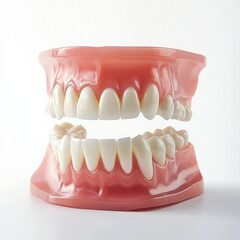 Obraz premium Dental model with teeth visible on a white background