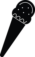 ice cream scoop on white background  