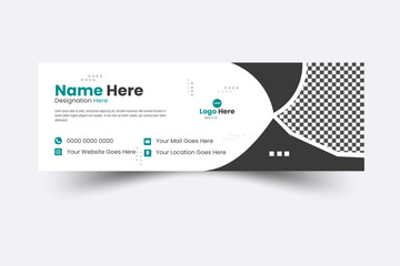Modern email signature vector templates design.