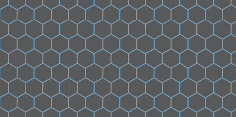 Obraz premium Blue metal grid pattern with a hexagonal honeycomb texture creates a seamless geometric design element