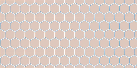 Seamless vector pattern design featuring hexagonal honeycomb shapes for a geometric tile texture