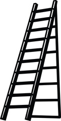 ladder leaning on wall on white background  .eps