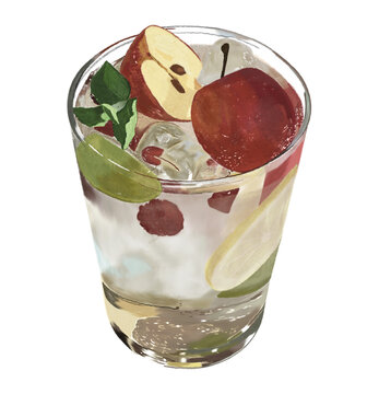 Apple fruit ade juice coffee drink dessert
