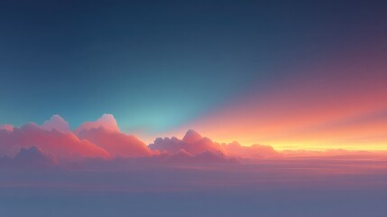 Fototapeta premium vibrant neon glitch-art landscape with minimalistic composition and ample copy space