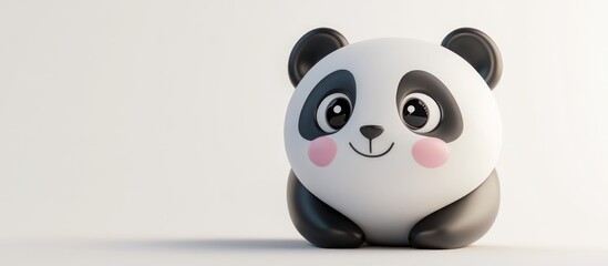 Adorable 3D Render of a Cute Panda Bear Cub