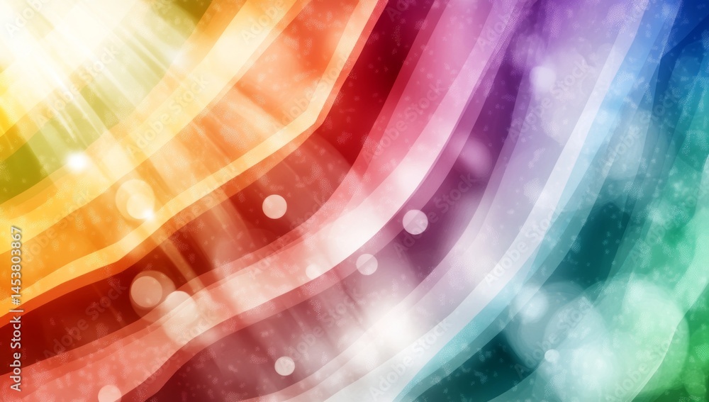 Poster abstract digital background with colorful waves and data flowing through the air