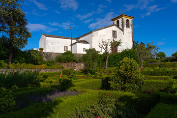 Church of the beautiful medieval village of Marvao, in the Alentejo region of Portugal at sunset.