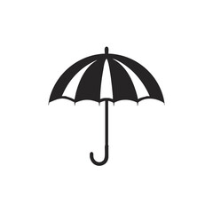 Illustration of a closed black umbrella