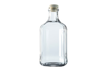 empty glass bottle isolated on transparent background