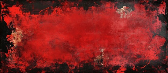 Crimson Abstract: A Fiery Textured Canvas
