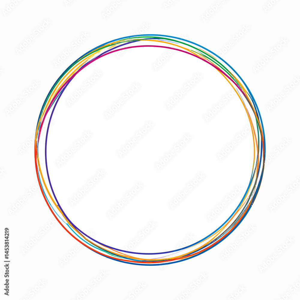 Poster abstract colorful circles overlapping on white background creating a vibrant design element for crea