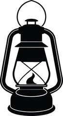 old fashioned lantern on white background