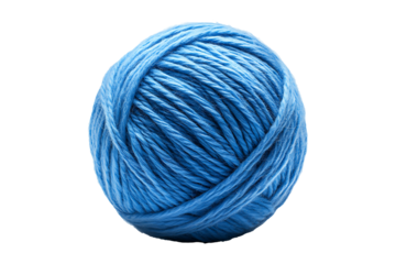 Knitting wool ball isolated on transparent background