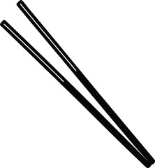 pair of chopsticks on white background  .eps