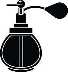 perfume bottle with atomizer on white background  .eps