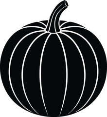 pumpkin with stem on white background  .eps