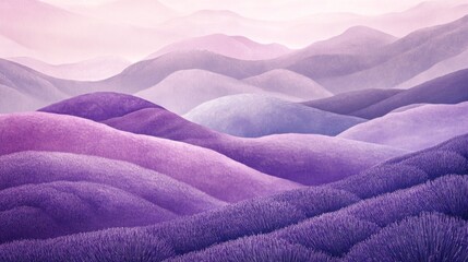 Lavender Hills: A Serene Purple Landscape