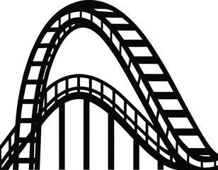 roller coaster on white background  .eps