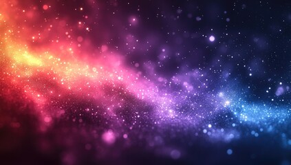 Fototapeta premium Colorful abstract digital design with glowing particles.