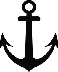 sailboat anchor on white background  