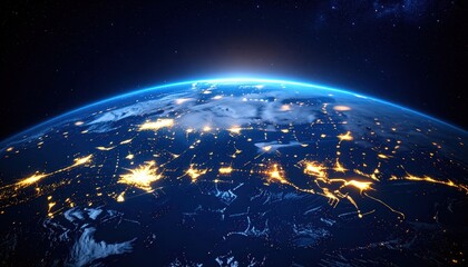 Obraz premium Deep Space Galaxy and Outer Space Backgrounds with Stars, Planets, Nebulae, and Copy Space — Perfect for Sci-fi, Astronomy and Futuristic Projects