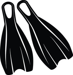 scuba diving fins on white background  .eps