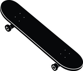 skateboard leaning on wall on white background 
