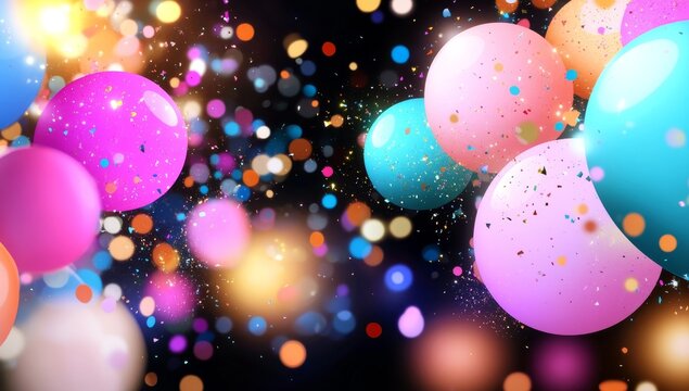 High-Definition Vibrant Video Background of Colorful Confetti