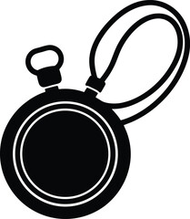 stopwatch with lanyard on white background