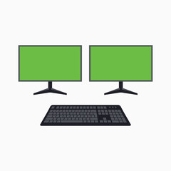 green screen computer mockup