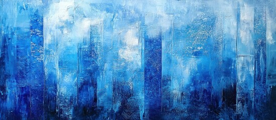 Abstract Blue Cityscape: An Ethereal Painting