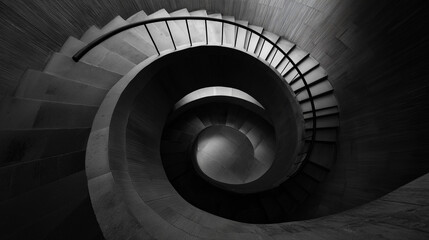 Fototapeta premium spiral staircase in a tunnel