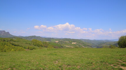 mountain landscape with blue sky