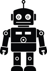 Fototapeta premium toy robot on white background 