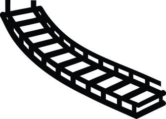 toy train track on white background 