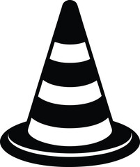 traffic cone on white background 